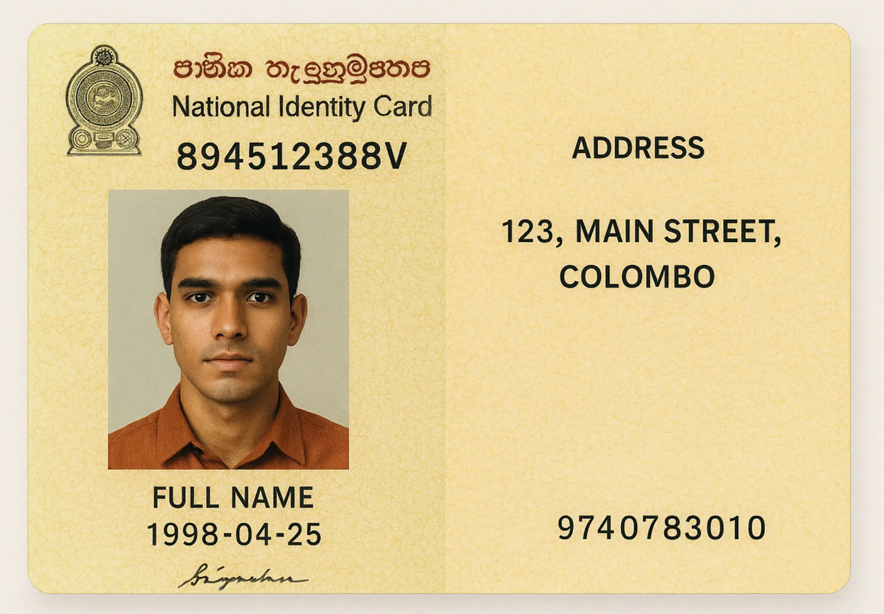 Merge the Front and Back of Sri Lanka’s NIC for Easy Digital Identification