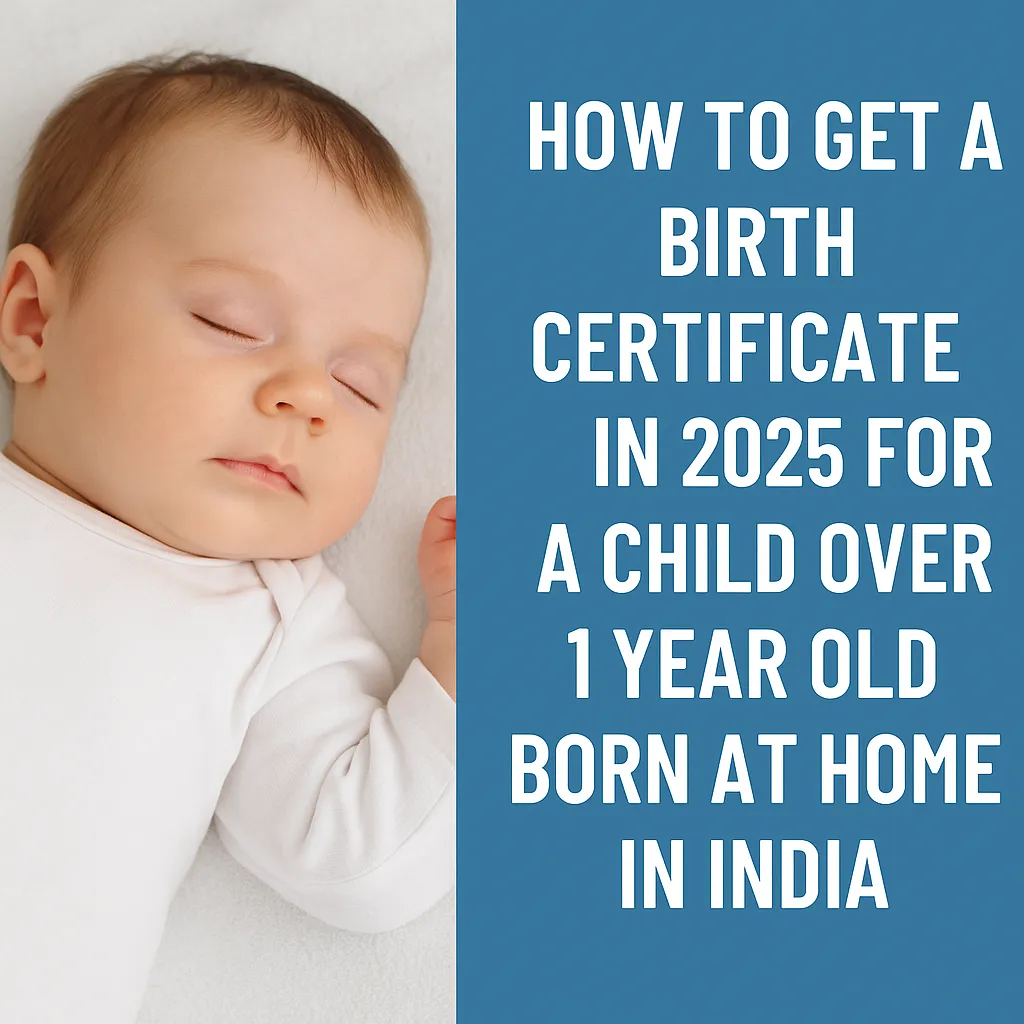 How to Get a Birth Certificate in 2025 for a Child Over 1 Year Old Born at Home in India
