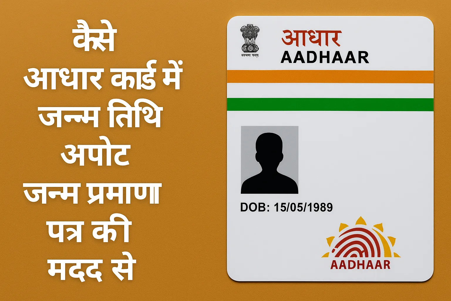 How to Update Date of Birth in Aadhaar Card Using Birth Certificate in 2025 (Hindi Guide)