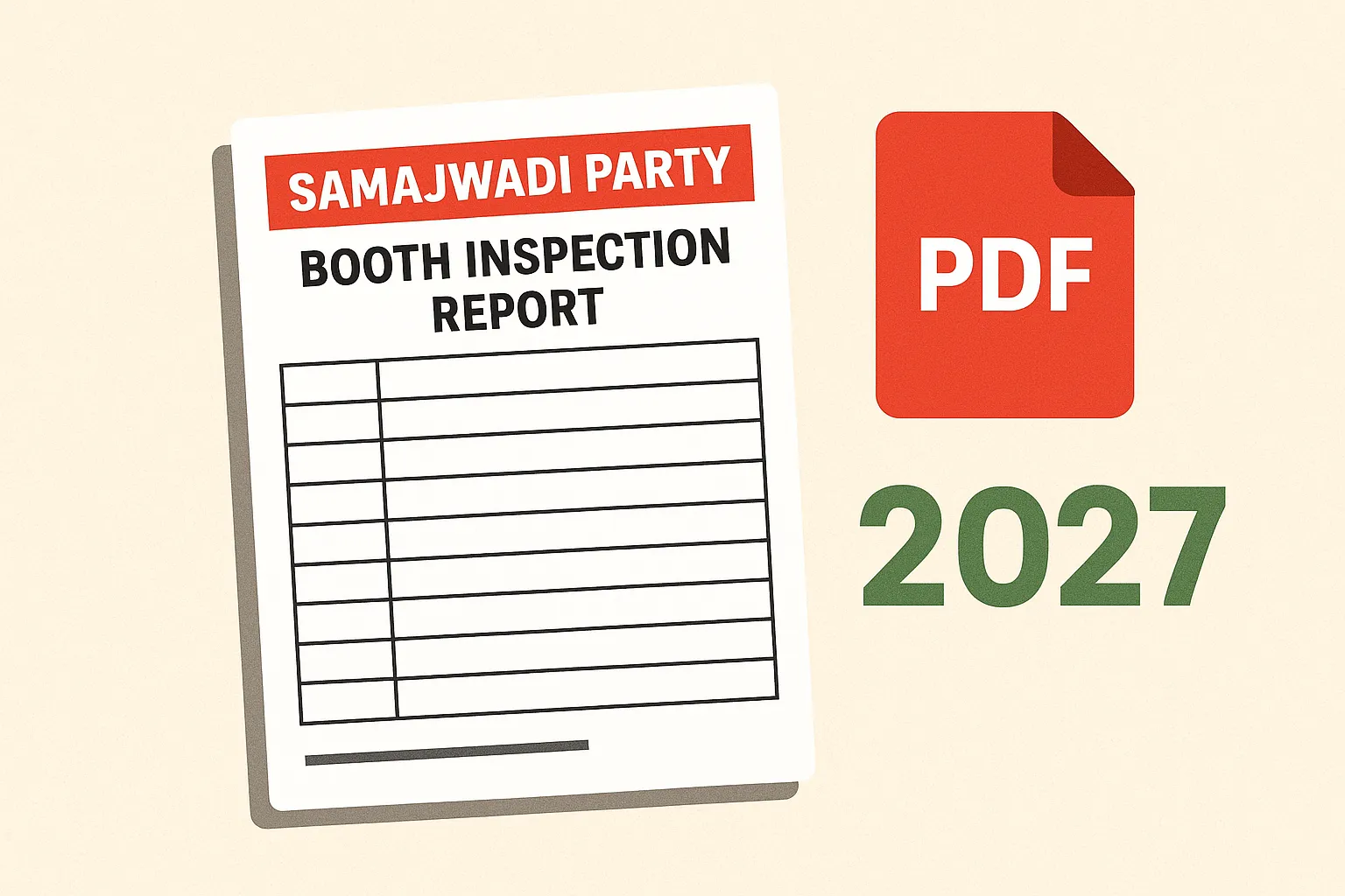 Samajwadi Party Booth Inspection Report Form – Download PDF (Free)