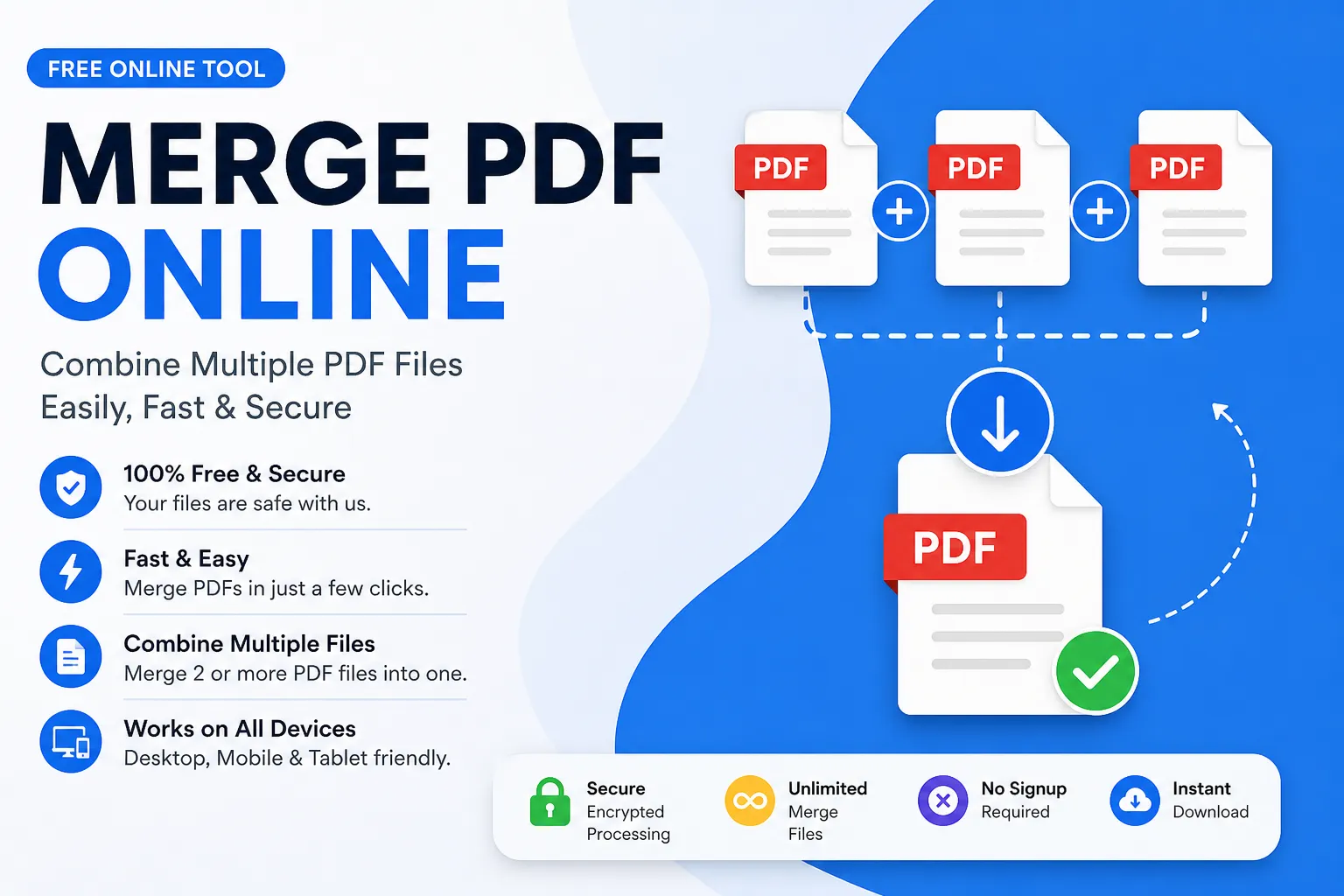 How to Merge PDF Online Free – Fast & Secure Tool
